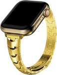 Fullmosa bransoleta Apple Watch ULTRA SE2 10/9/8/7/6/5 38/40/41 złota