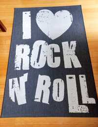 Dywan młodzieżowy I LOVE Rock' n" Roll stan bardzo dobry 160*200 cm