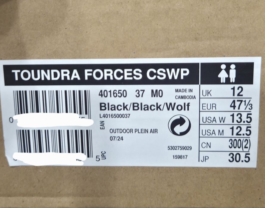 Черевики Salomon Toundra Forces CSWP UK 12 Eu 47 1/3