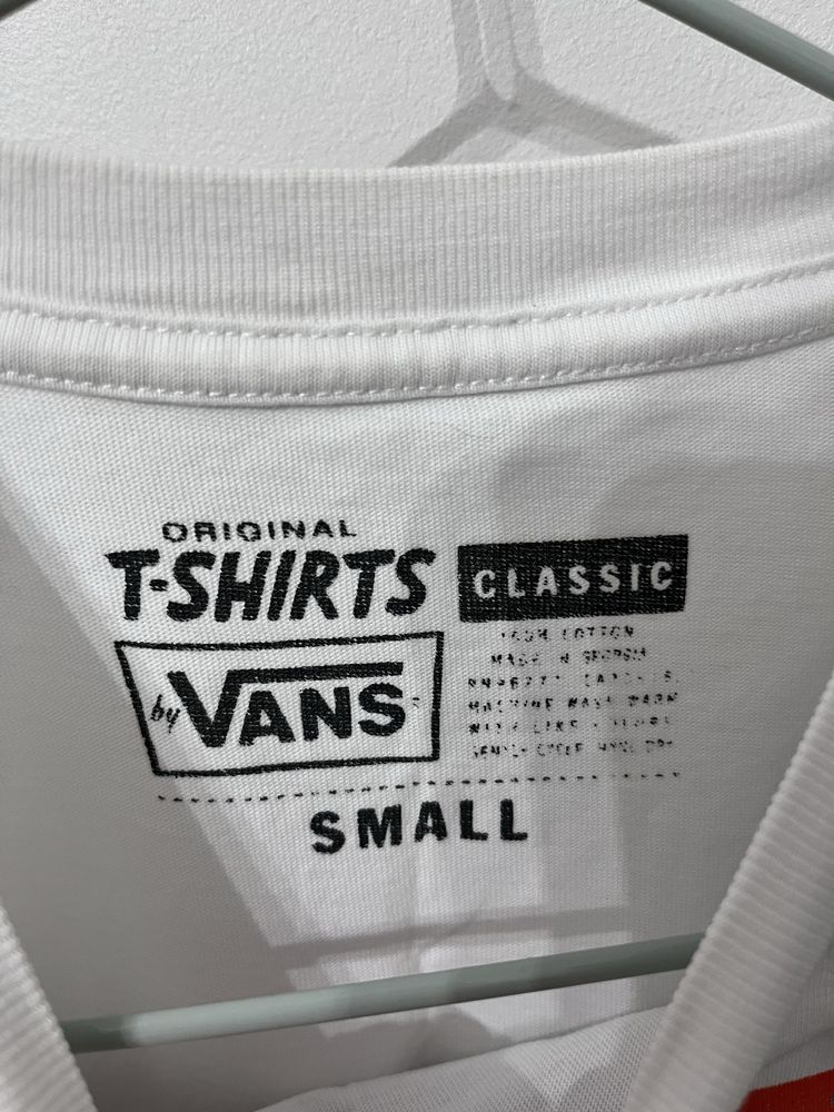 Biały t-shirt z nadrukiem Vans S