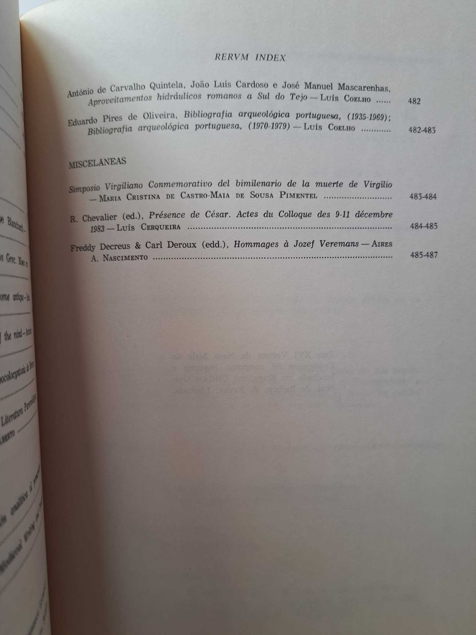 Euphrosyne Revista de Filologia Clássica Vol. XVI - PORTES GRÁTIS