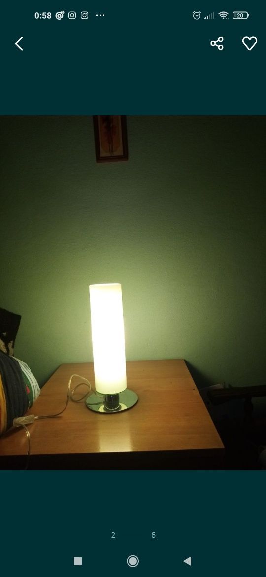 Lampa zielona na stolik