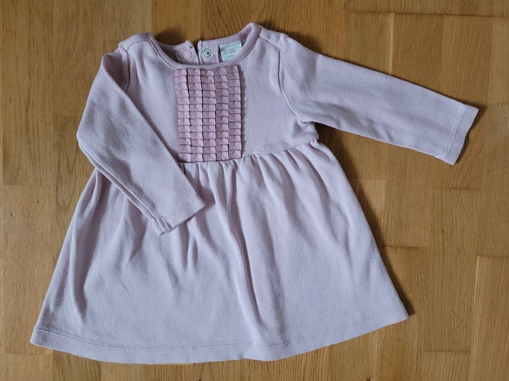 Dwie różowe wiosenne sukienki H&M 68 JAK NOWE!