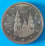 2 Cêntimos de 2016 de Espanha, Santiago Compostela