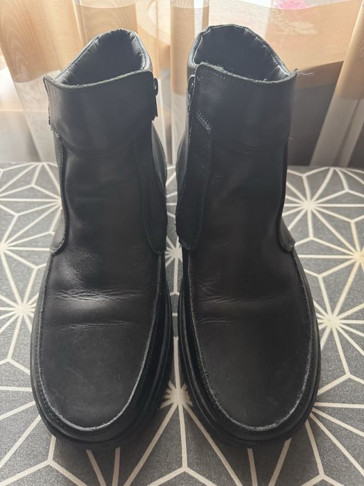 Чоловічі зимові чоботи шкіра хутро 43