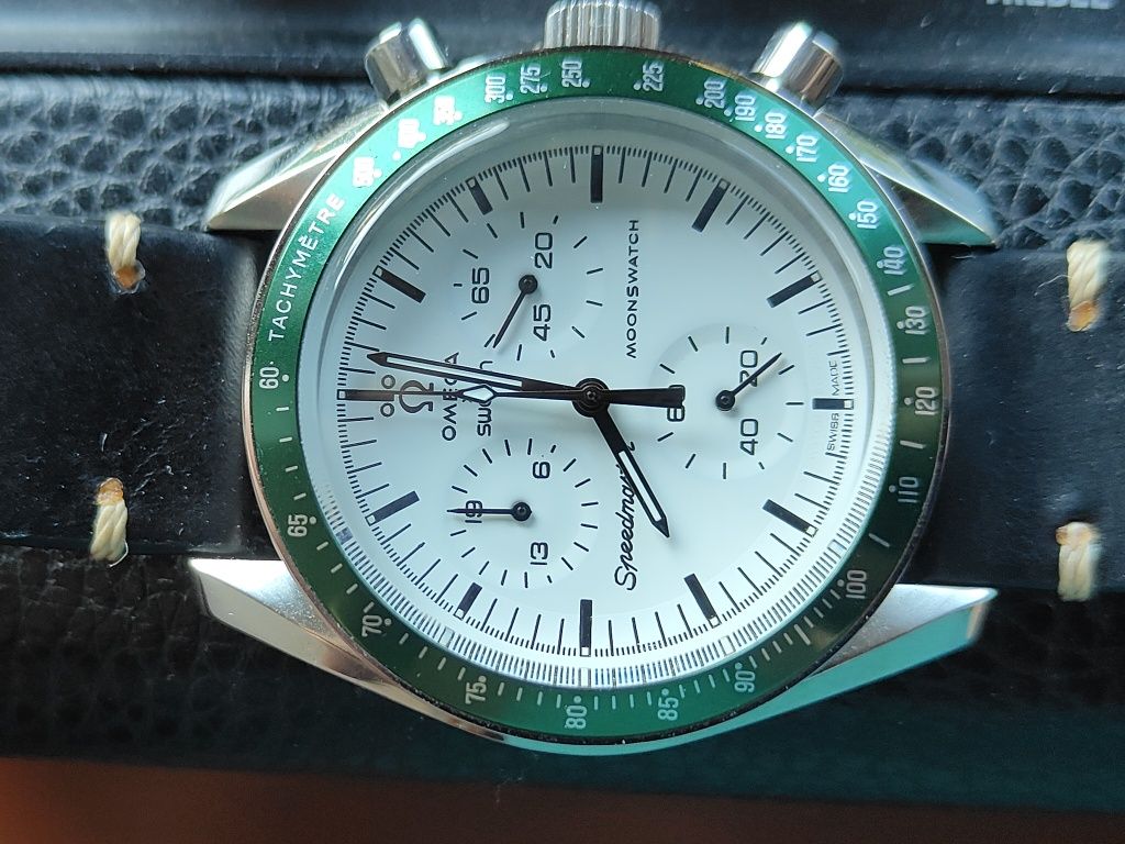 Zegarek Omega Swatch Speedmaster Moonswatch mod stalowy