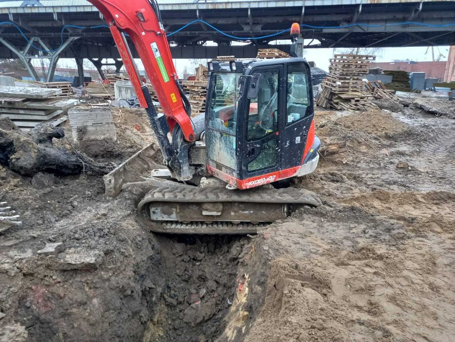 koparki obrotowe, koparko ładowarki, Roboty ziemne,  Wyburzenia Poznań