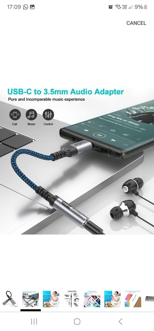 Adapter C do jack 3.5mm