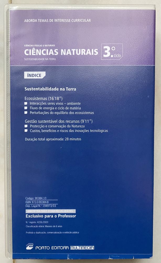 Vhs “Ciências Naturais”