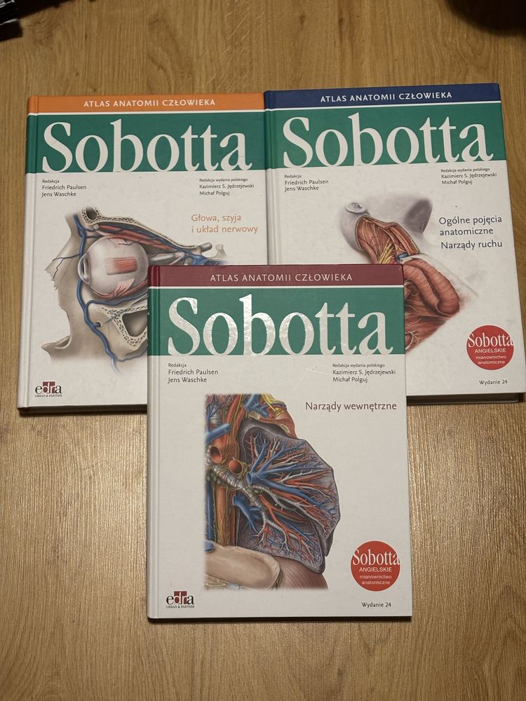 Sobotta atlas anatomii człowieka 1-3 Tomy