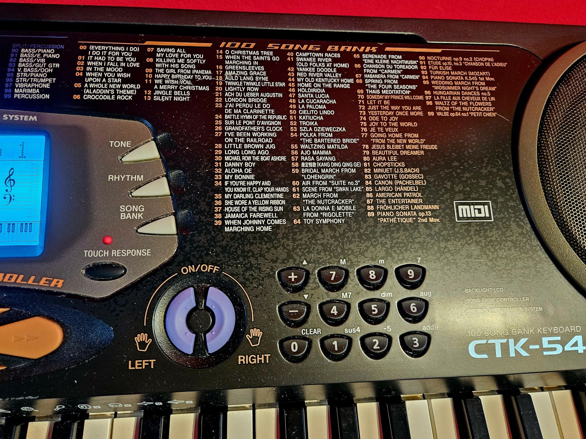 Keyboard Casio, Dynamiczna klawiatura, 100 piosenek, brzmień podkładów