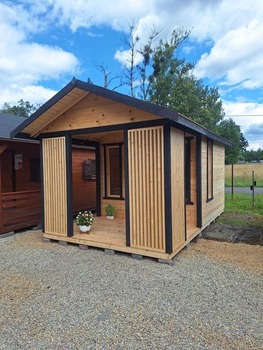 Od ręki ! domek drewniany 3x3+3x2, domek z tarasem, domek ogrodowy