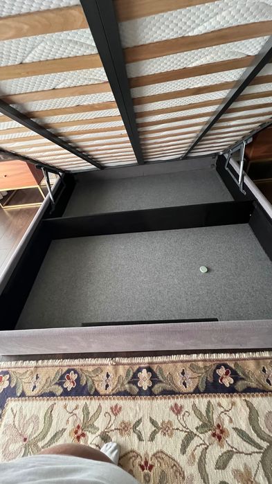 Cama casal em tecido 1,80x2,00