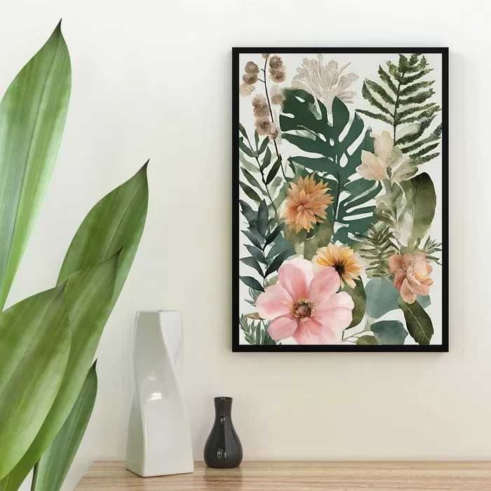 Plakat dżungla domowa do biura/ pokoju dziennego - 60x80 cm