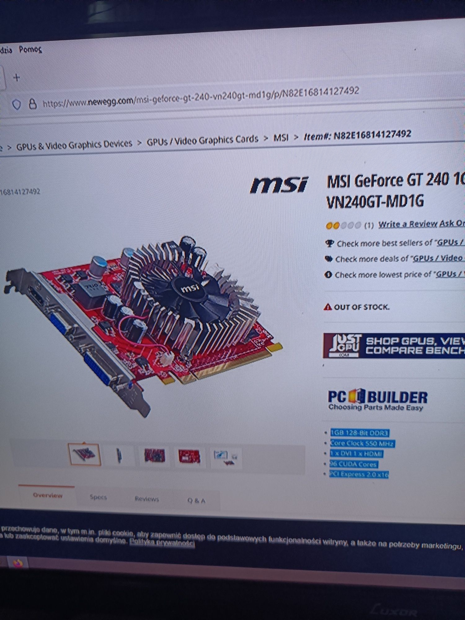 Karta graficzna Gt240 Msi