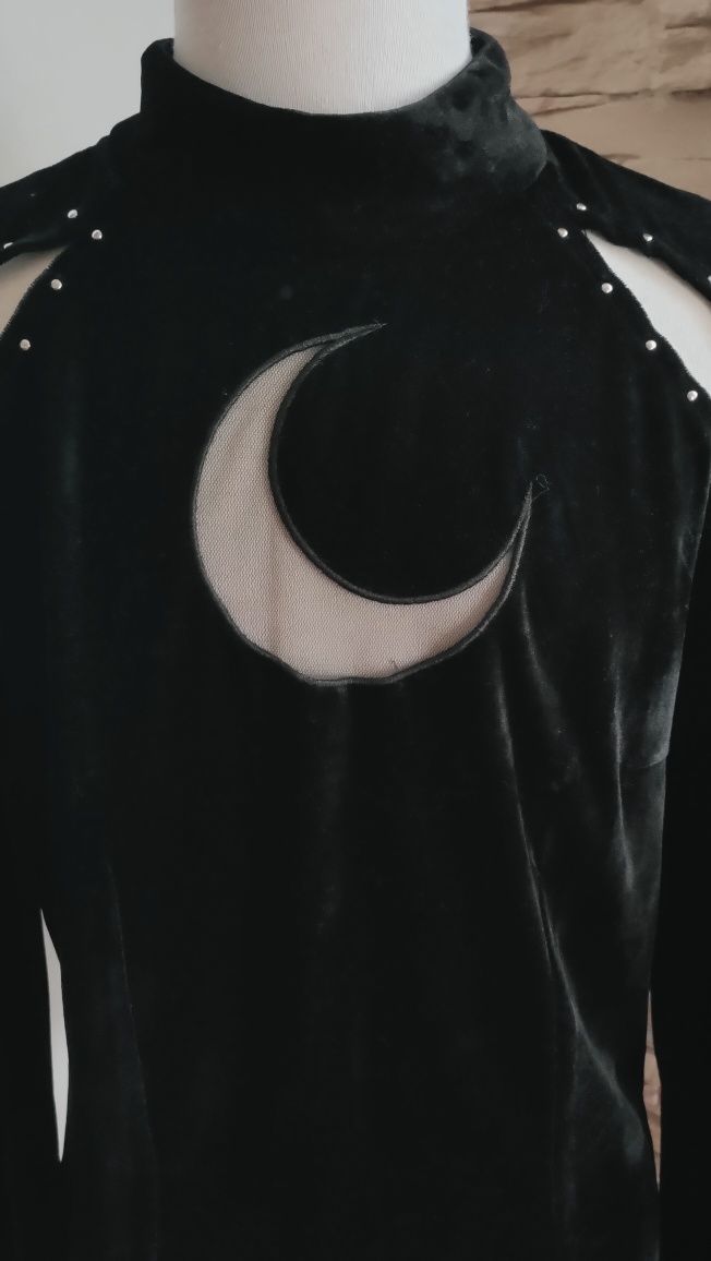 Camisola veludo gótica Lua da Restyle