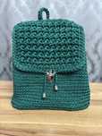plecak ze sznurka handmade zielony