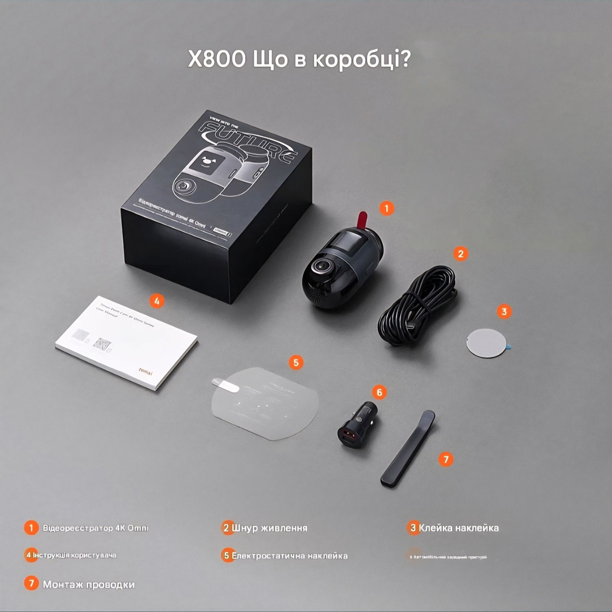 70mai Dash Cam 4K Omni X800 Автомобільний відеореєстратор