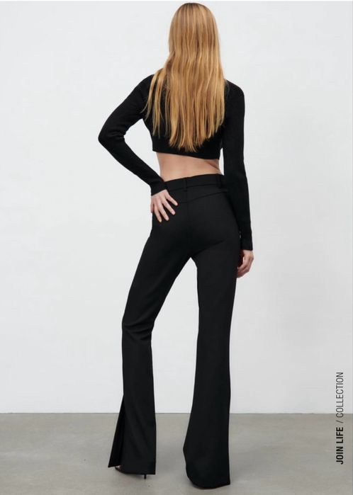 Трендові штани легінси з розрізами zara зара розмір s