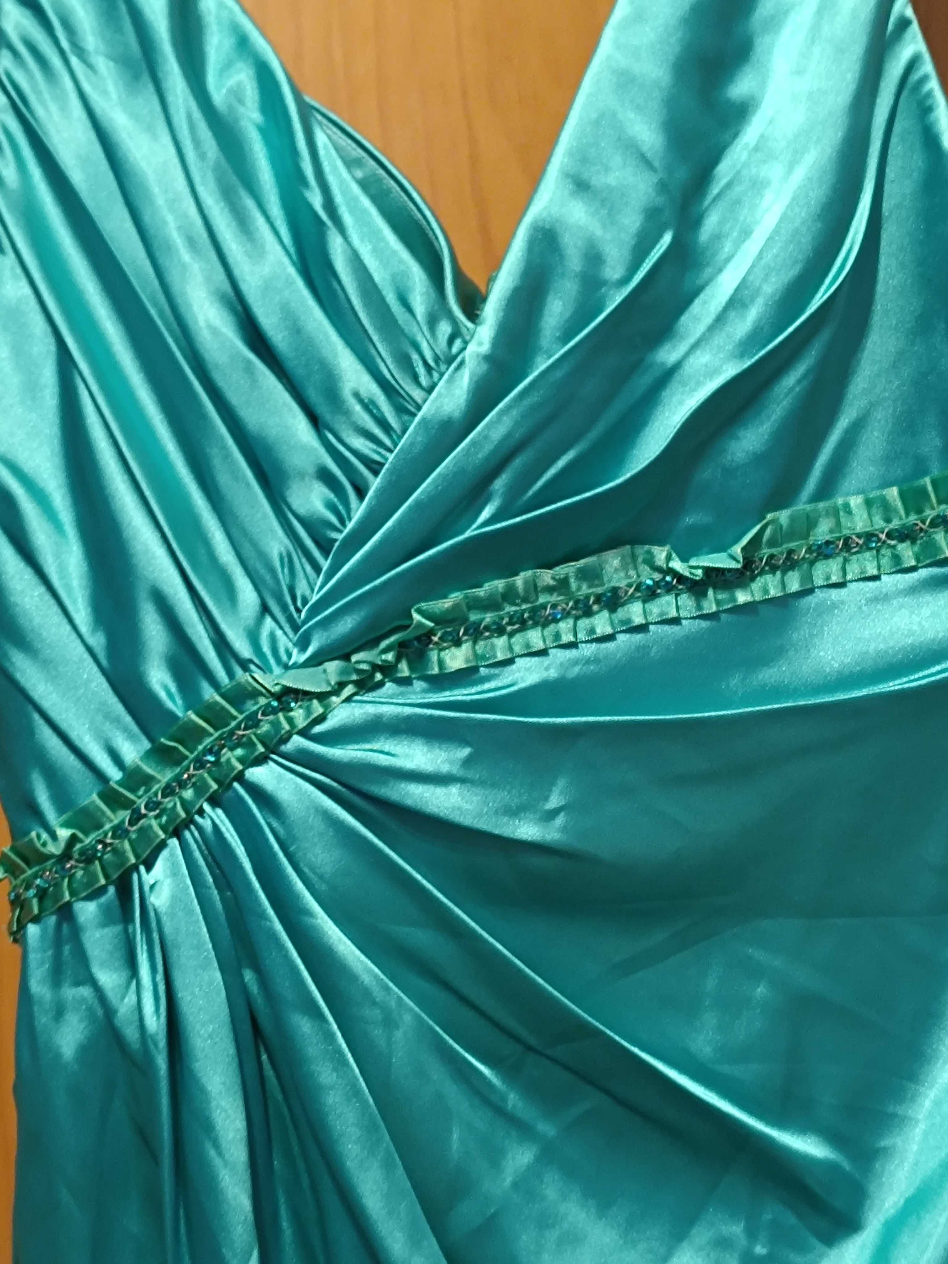 Vestido de cerimônia acetinado tamanho único  45cm cava a cava