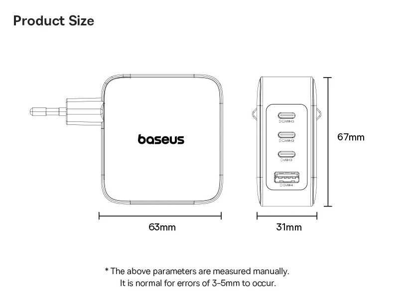 Зарядний пристрій Baseus EnerFill FH11 GaN 140W