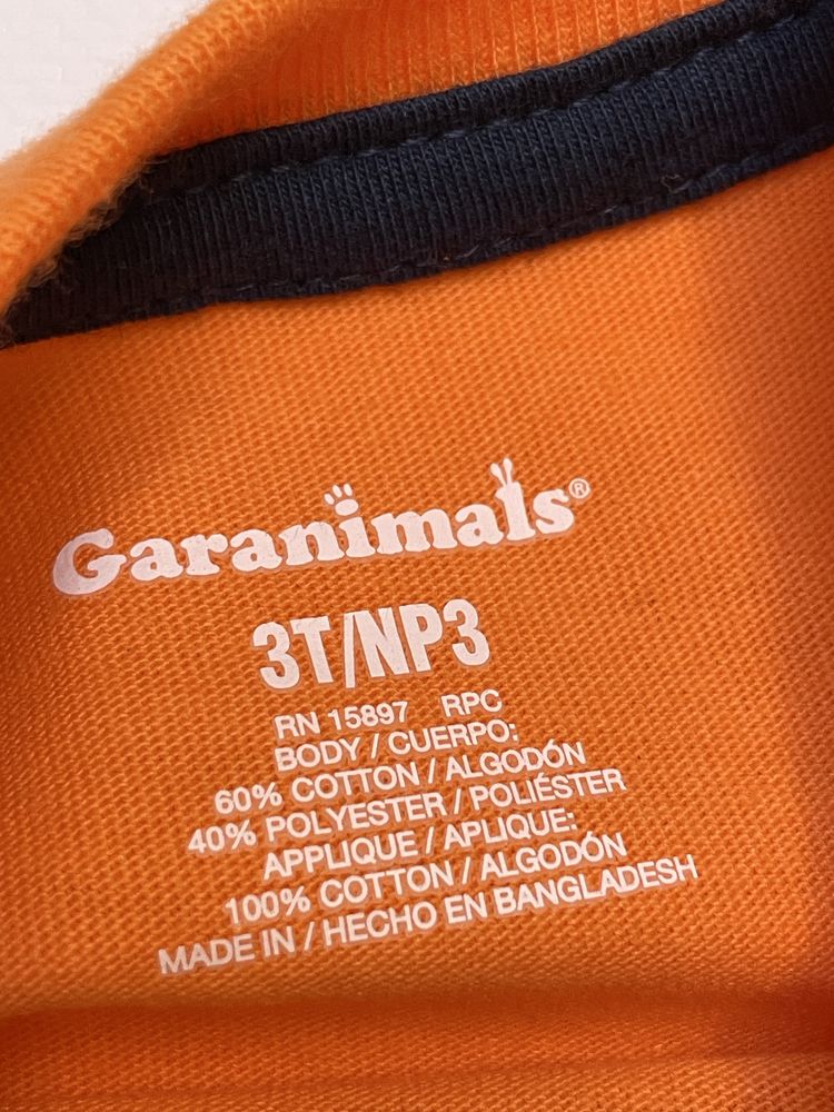 98 Garanimals USA pomarańczowa koszulka tshirt robiot DAD nowa