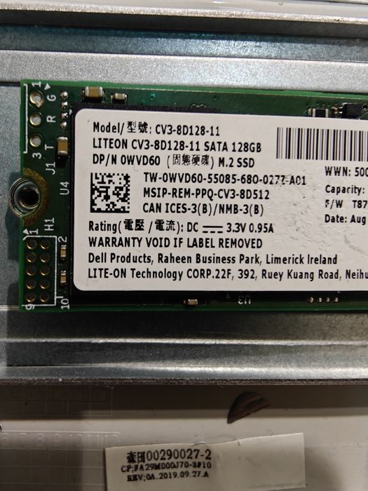 SSD на 128 GB M2 SATA новий dell