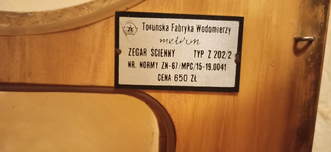 Stary Polski zegar ścienny