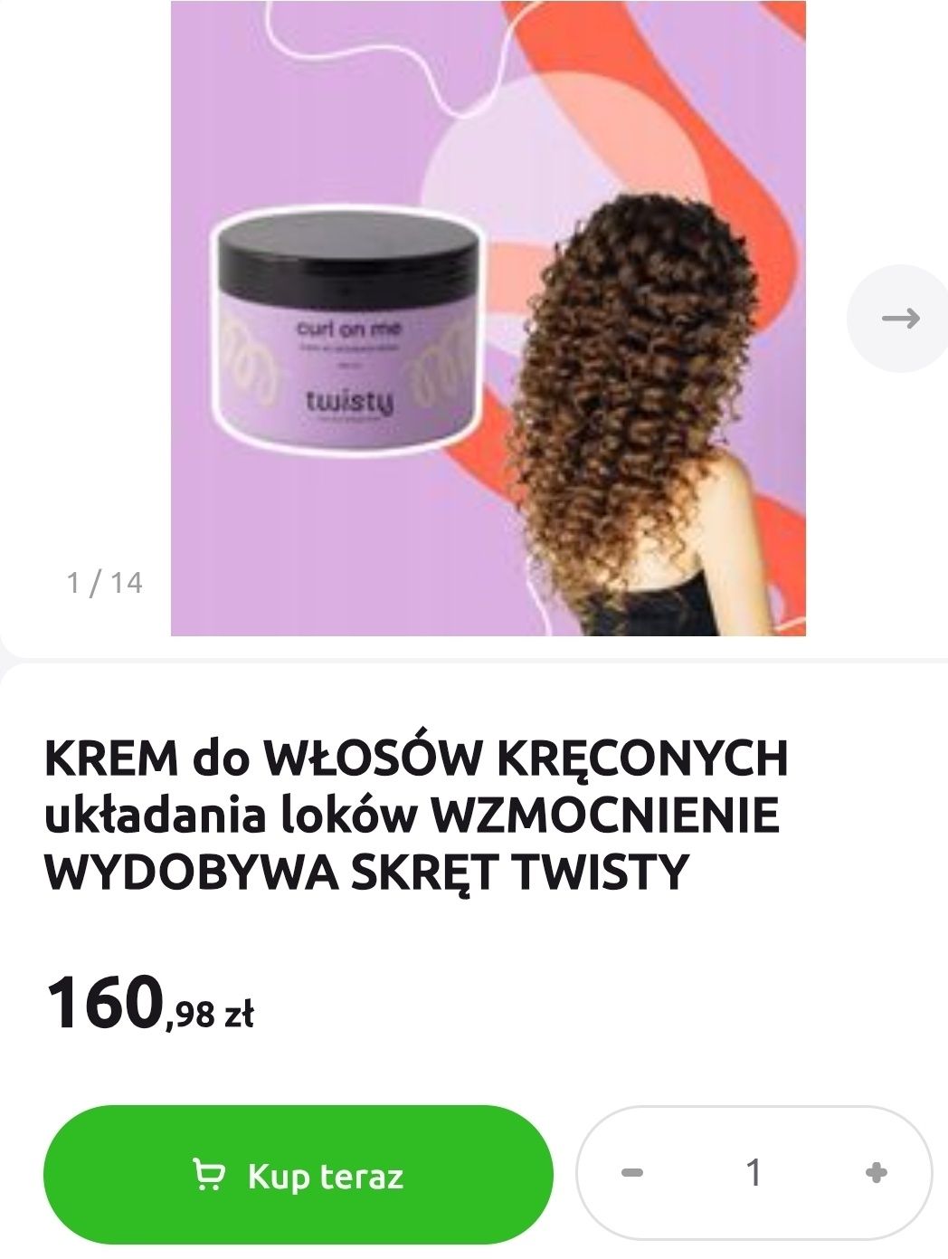 Krem do loków aktywator skrętu Curl on me twisty