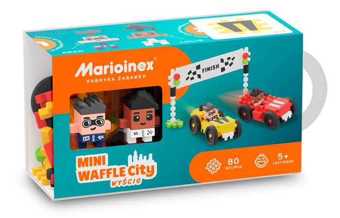 Mini Waffle Wyścig 80 klocków Marioinex - Różne kolory, dużo zabawy!