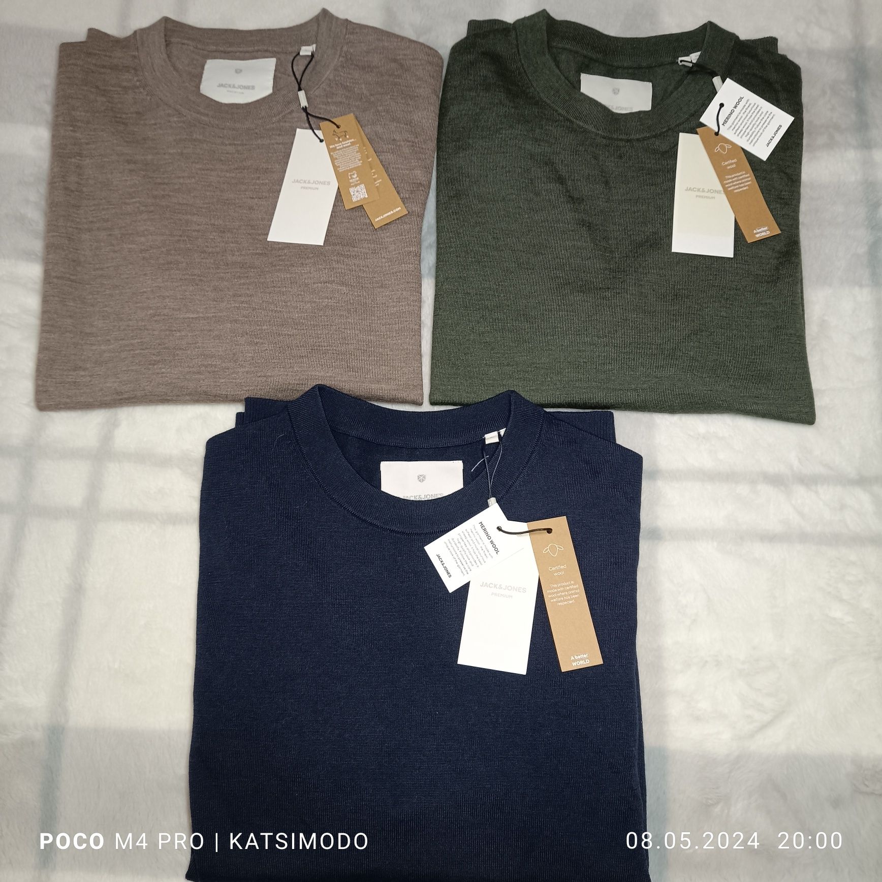 Светер Jack & Jones merino wool реглан чоловічий