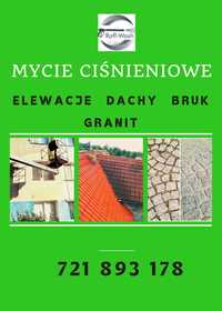 Mycie elewacji, kostki brukowej,granitowej,dachów,fotowoltaiki