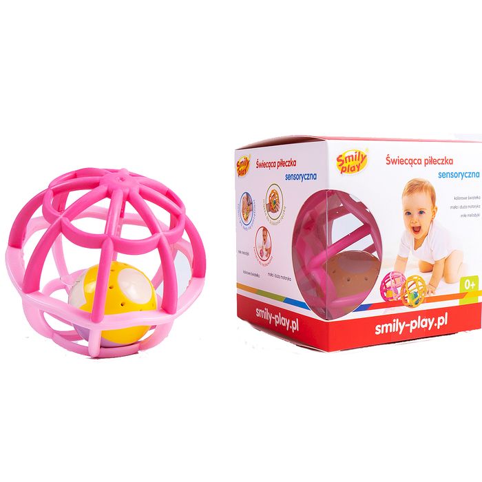 Grzechotka Świecąca Piłeczka Różowa Sp83659 An01 Smily Play