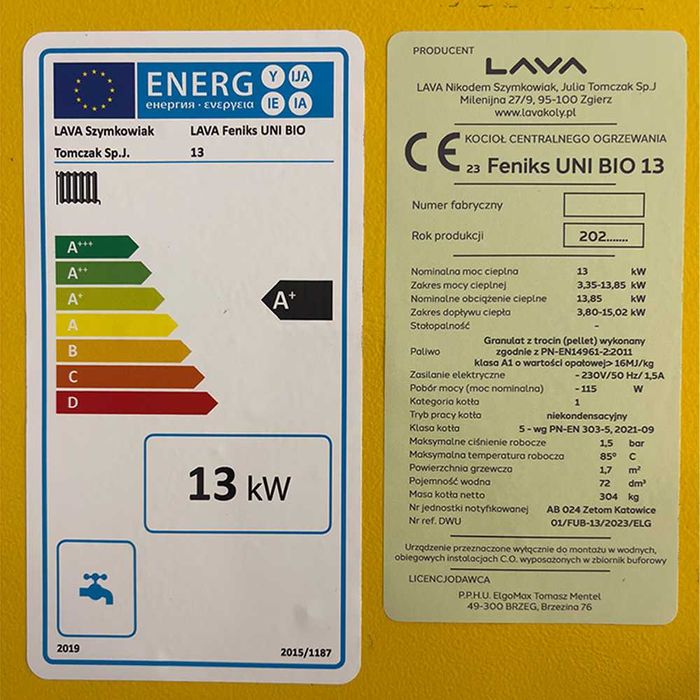 Kocioł UniBio 13kW