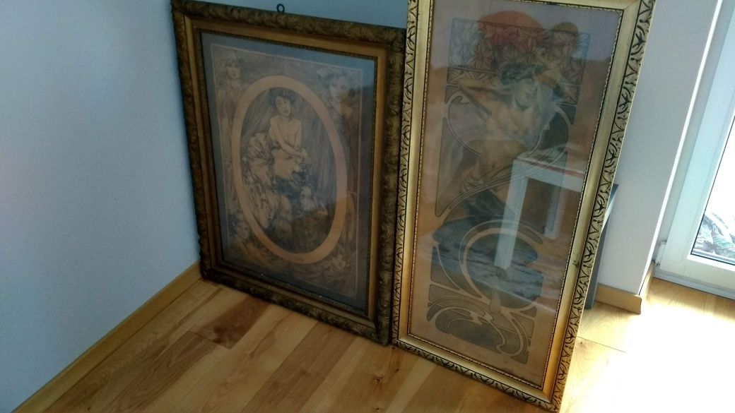 Alfons Mucha duży plakat ołówek szkic