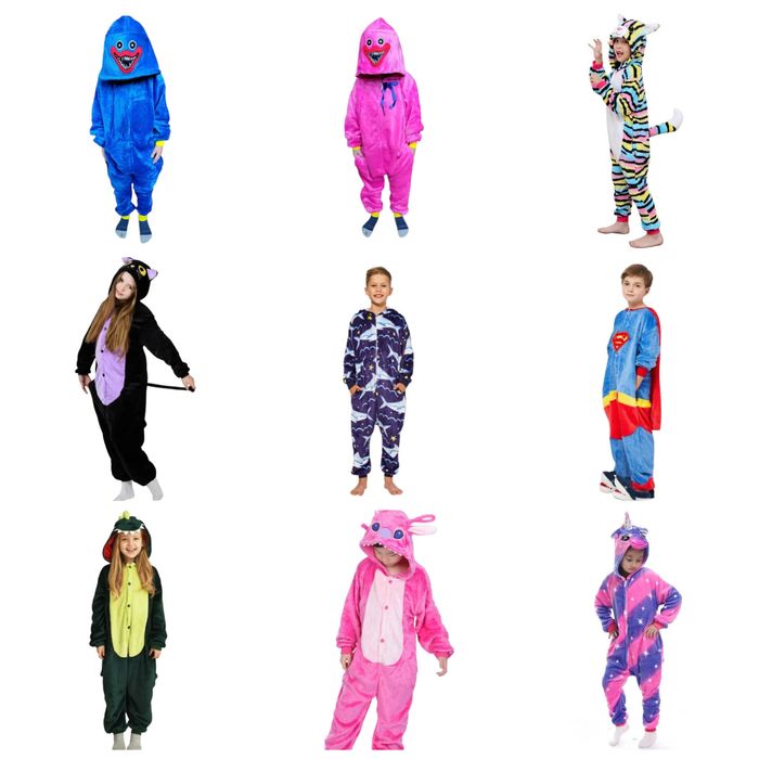 Піжама кігурумі Хагі Вагі, зелений дракон, оленя, Спайдермен, кішка