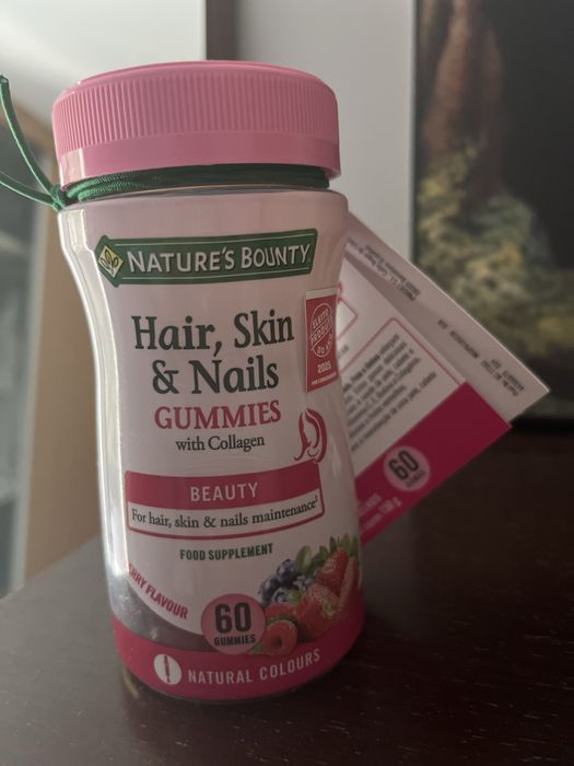 Gomas de colagénio da nature’s bounty para cabelo, pele e unhas