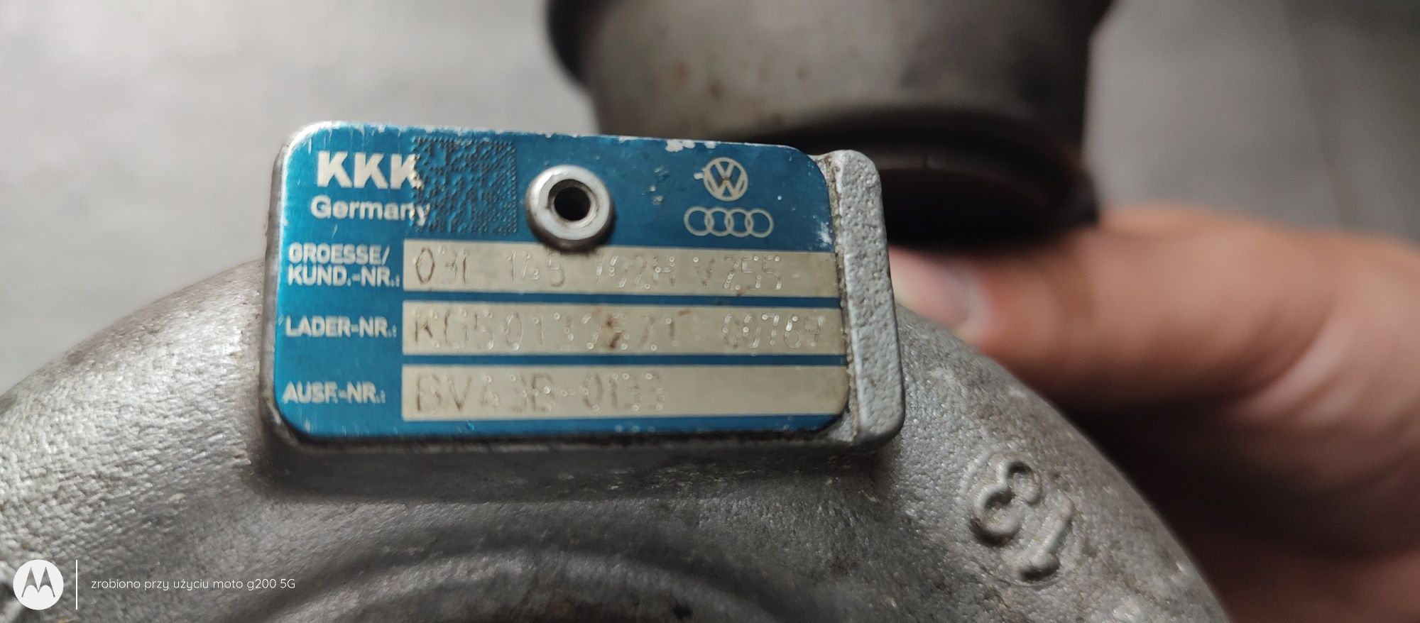 Turbospreżarka 2.0 TDI Audi