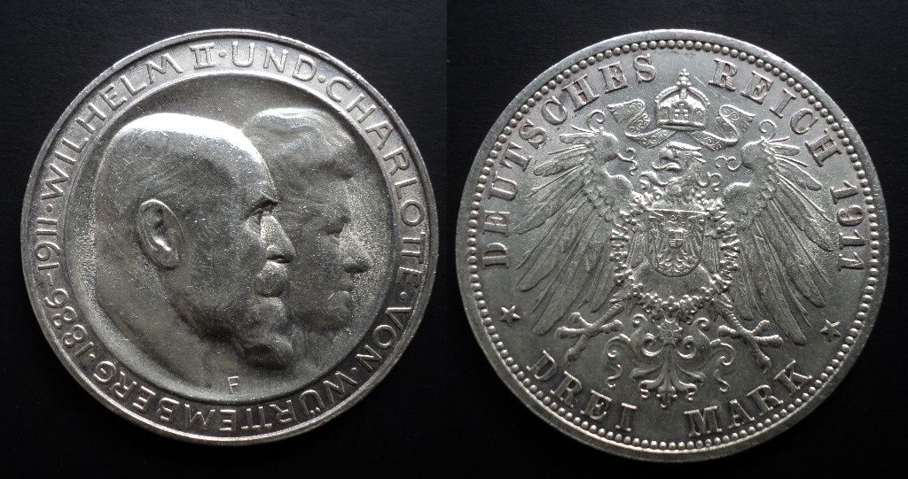 Niemcy  3 marki 1911, srebro AG