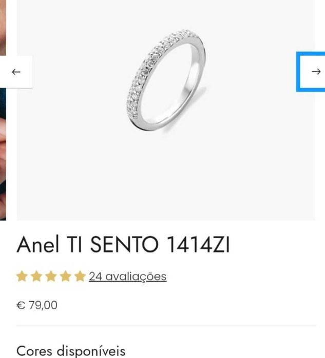 Anel Prata Ti Sento Novo