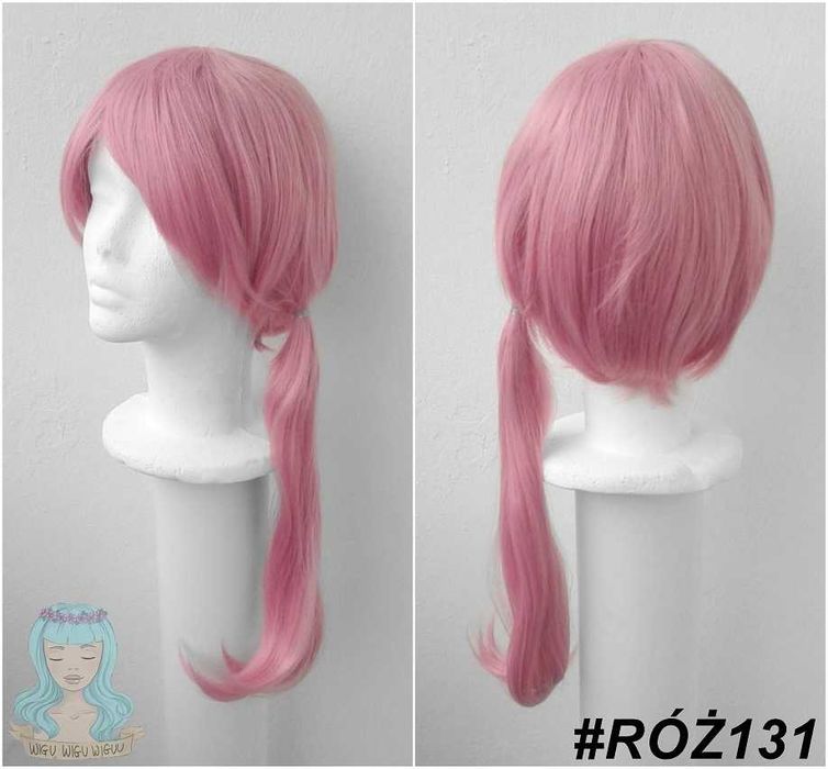 Promocja! Lightning Final Fantasy różowa peruka z kitką cosplay wig