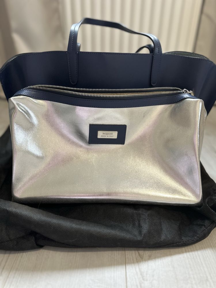 Шкіряна сумка tote bag Carlo Pozolini