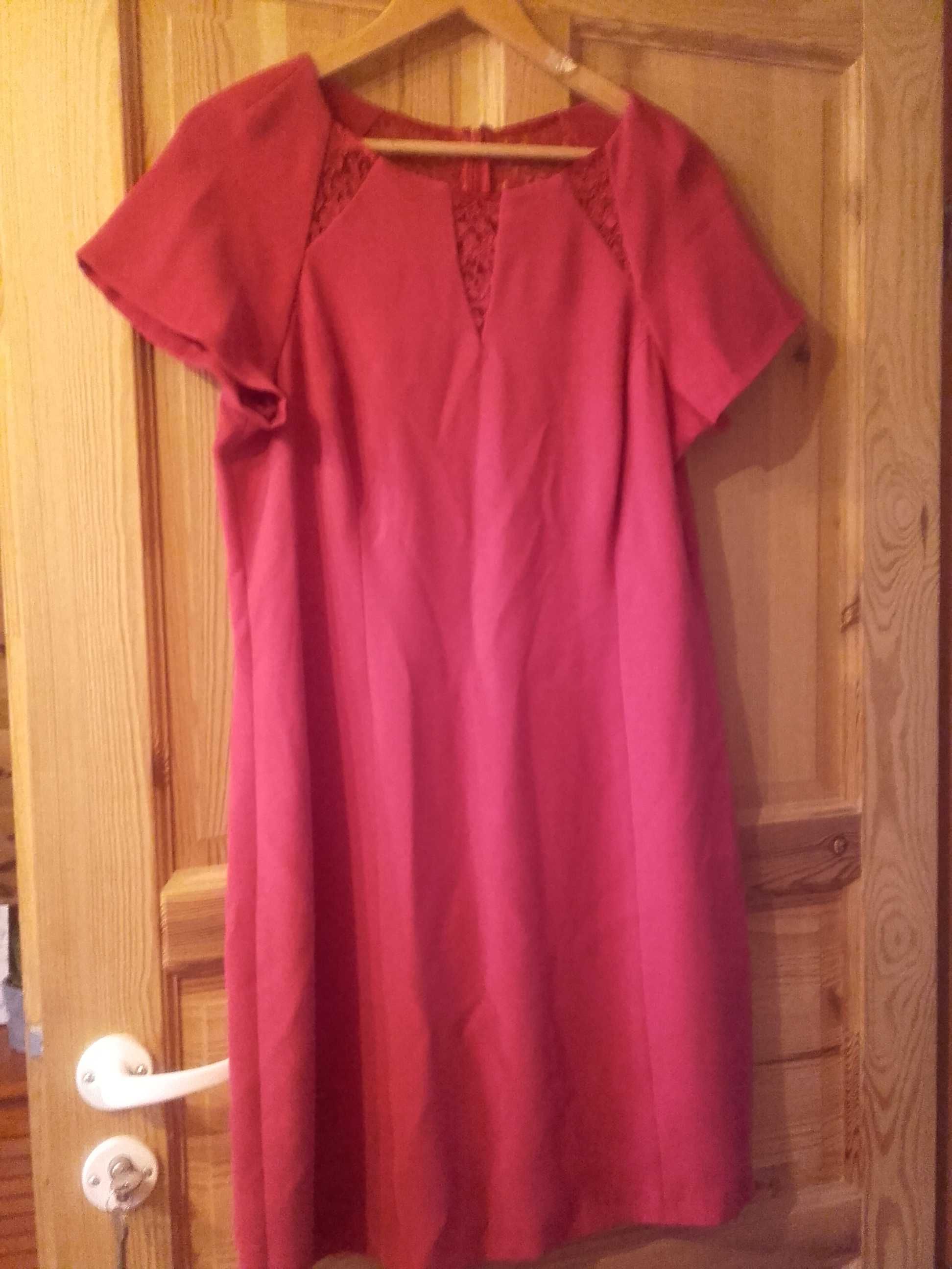 sukienka r44 kolor malinowy
