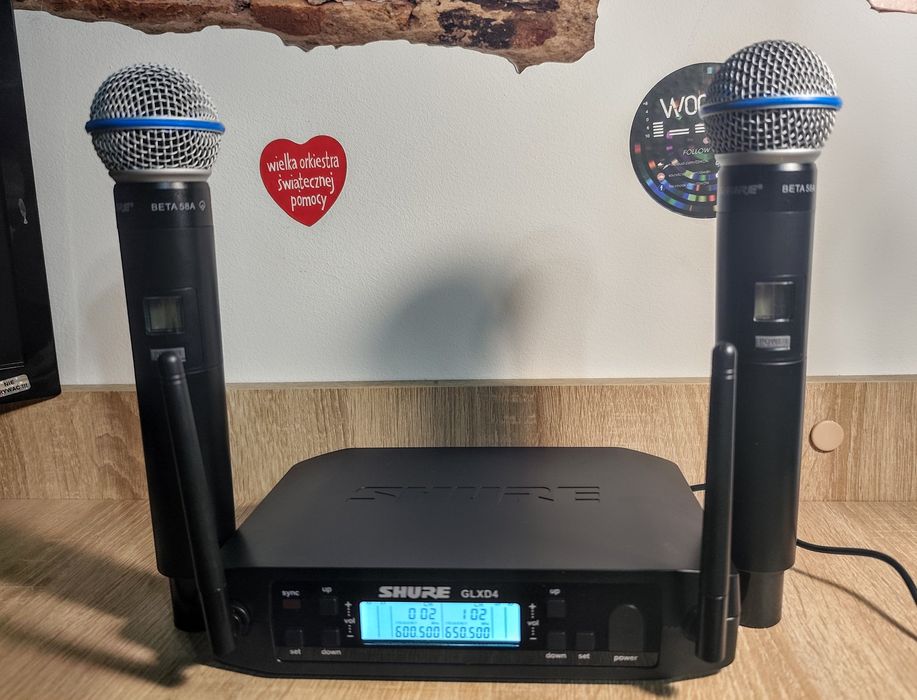 2 x mikrofon bezprzewodowy SHURE GLXD4