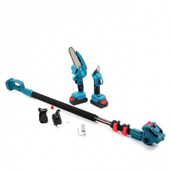 Набор 3в1 Крафтек Аккумуляторный Секатор Пила Удлинитель 2М 48В 5Ач