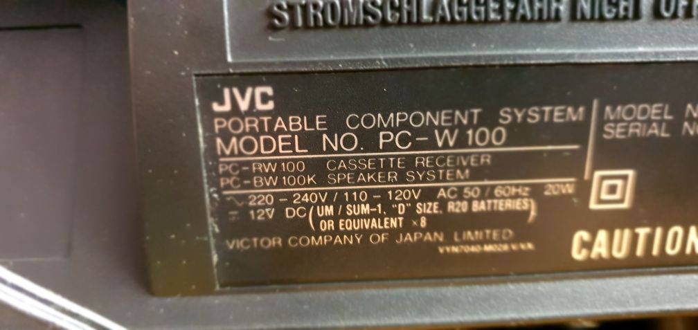 Radiomagnetofon JVC lata '90