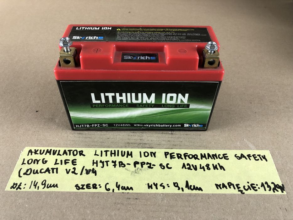 Akumulator Motocyklowy LITHIUM ION PERFORMANCE Safety Long Life HJT7B