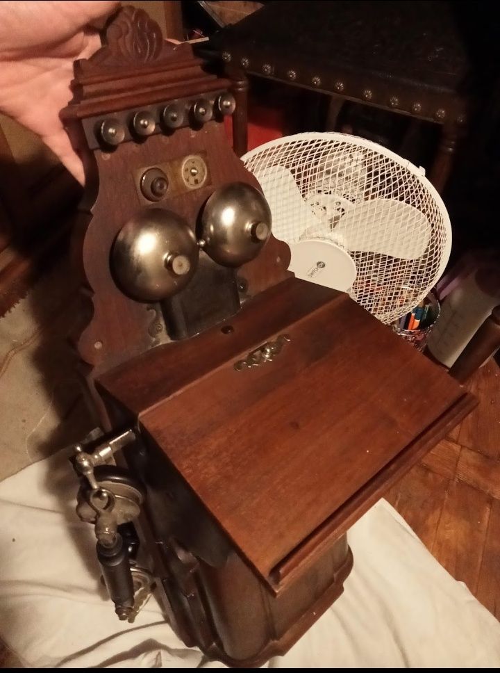 Stary zabytek techniki Początek XXw. 1906r. Telefon Oryginał ANTYK