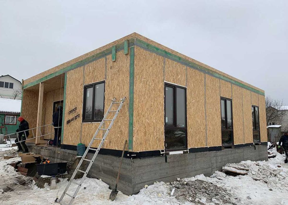 Будівництво СІП будинку Домокомплект Комерція Проєкт Монтаж Гарантія