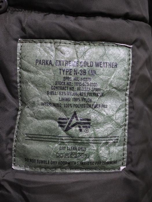 Alpha Industries N-3B (N) Extreme Cold парка мужская L/XL лимитка